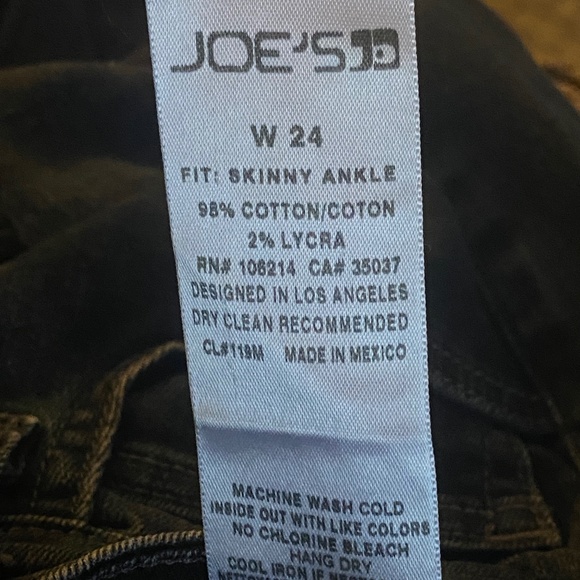 Joe's jeans skinny ankle Tabitha dark wash denim size 24 - Picture 15 of 15